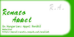 renato appel business card